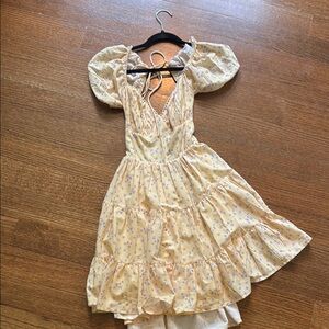 Princess Polly Yellow Floral Backless Dress